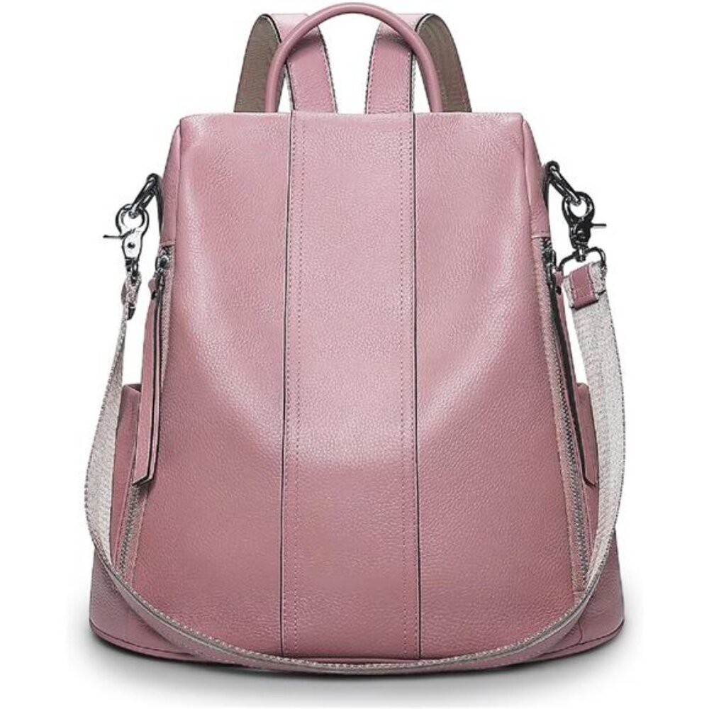 Leather Backpack Purses for Women Antitheft Soft Rucksack Ladies Shoulder